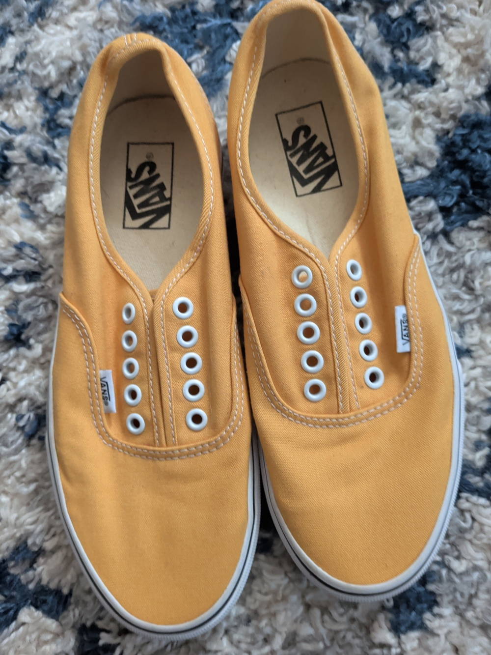 Vans Slip-On Style Canvas Sneakers in Mustard Yellow Mens Size 8 Women's 9 1/2